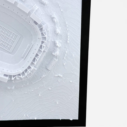 Northwest Stadium 3D map side angle showing depth