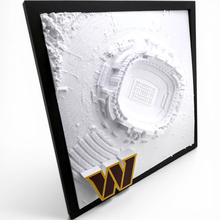 Washington Commanders — Northwest Stadium 3D Topographical Stadium Wall Art | 12" × 12"