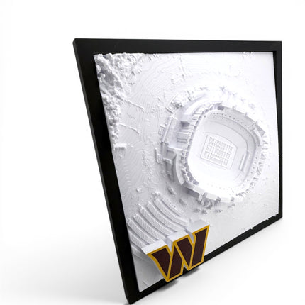 Washington Commanders — Northwest Stadium 3D Topographical Stadium Wall Art | 12" × 12"