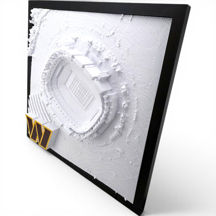 Washington Commanders — Northwest Stadium 3D Topographical Stadium Wall Art | 12" × 12"