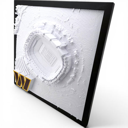 Washington Commanders — Northwest Stadium 3D Topographical Stadium Wall Art | 12" × 12"