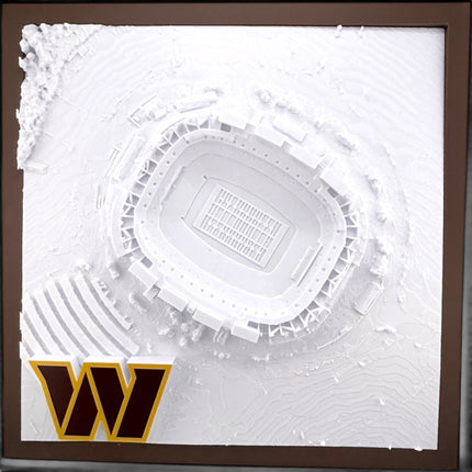 Washington Commanders — Northwest Stadium 3D Topographical Stadium Wall Art | 12" × 12"