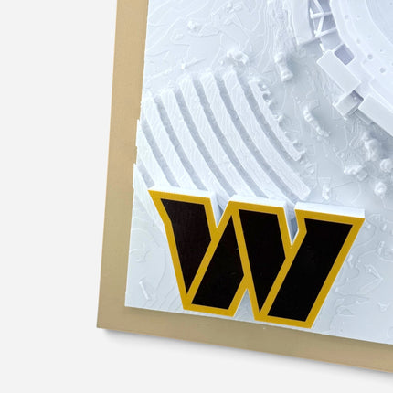 Washington Commanders Northwest Stadium 3D Topographical Map — Personalized NFL Fan Gift Wall Art