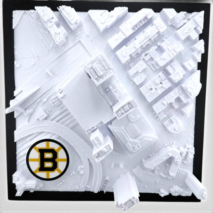 Boston Bruins — TD Garden 3D Topographical Stadium Wall Art | 12" × 12"