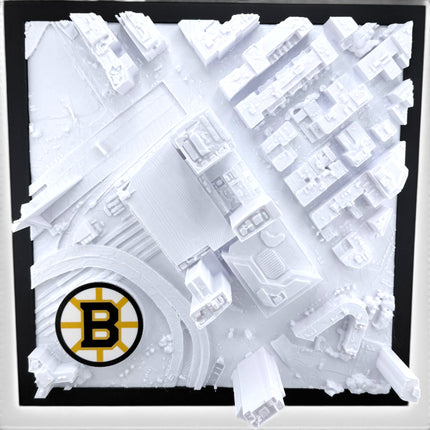 Boston Bruins — TD Garden 3D Topographical Stadium Wall Art | 12" × 12"