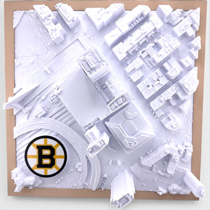 Boston Bruins — TD Garden 3D Topographical Stadium Wall Art | 12" × 12"