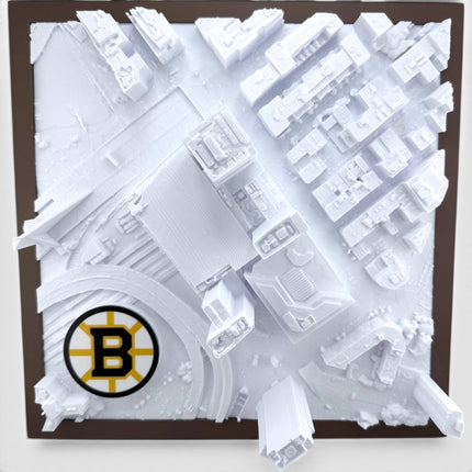 Boston Bruins — TD Garden 3D Topographical Stadium Wall Art | 12" × 12"