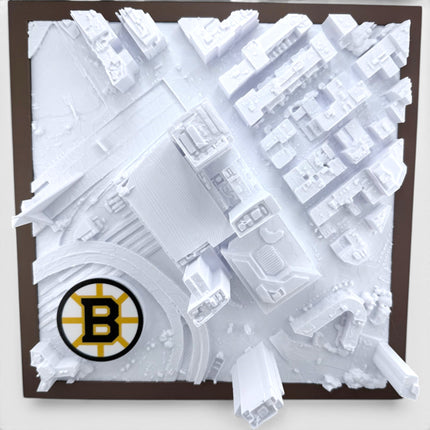Boston Bruins — TD Garden 3D Topographical Stadium Wall Art | 12" × 12"