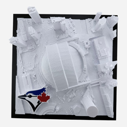 Rogers Centre 3D map in light natural wood frame