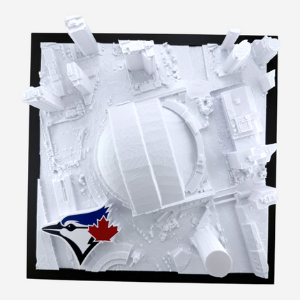 Rogers Centre 3D map in light natural wood frame