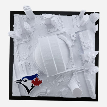 Rogers Centre 3D map in matte black frame