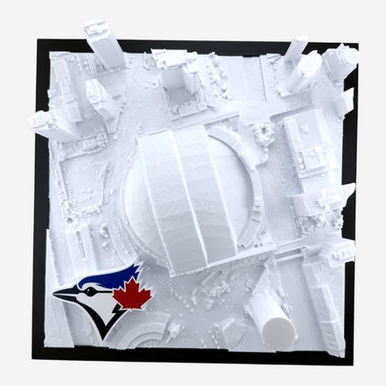 Rogers Centre 3D map in matte black frame