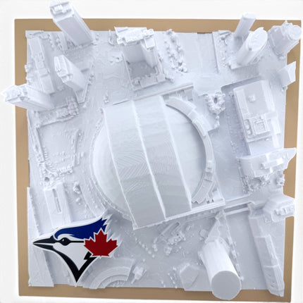 Toronto Blue Jays — Rogers Centre 3D Topographical Stadium Wall Art | 12" × 12"