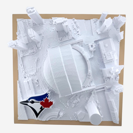 Rogers Centre 3D map close-up of raised relief detail