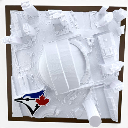 Toronto Blue Jays — Rogers Centre 3D Topographical Stadium Wall Art | 12" × 12"