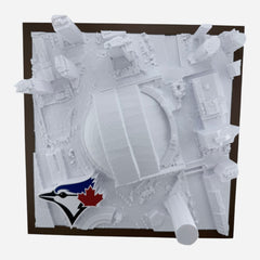 3D topographical map of Rogers Centre, framed front view