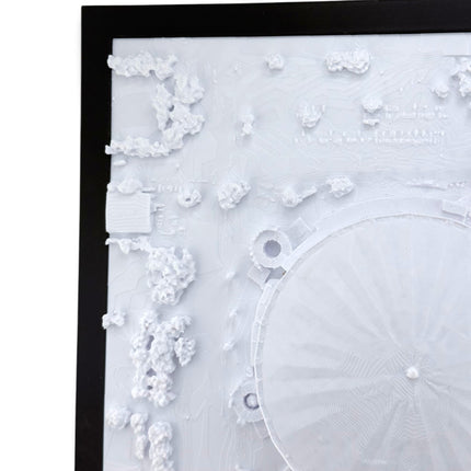 Tropicana Field 3D map in dark brown frame