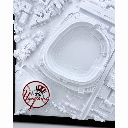 New York Yankees — Yankee Stadium 3D Topographical Stadium Wall Art | 12" × 12"