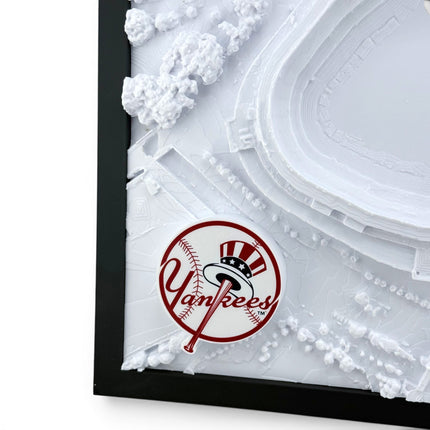 New York Yankees — Yankee Stadium 3D Topographical Stadium Wall Art | 12" × 12"