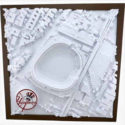 New York Yankees — Yankee Stadium 3D Topographical Stadium Wall Art | 12" × 12"