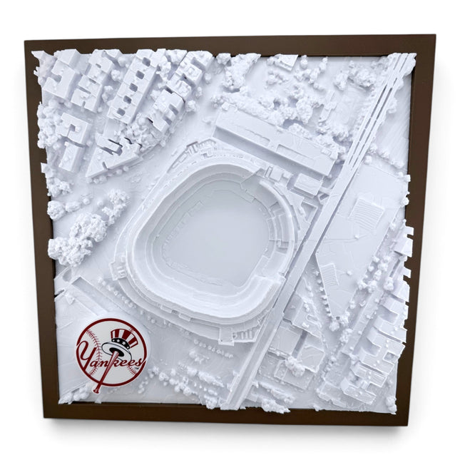 Yankee Stadium 3D map close-up of raised relief detail