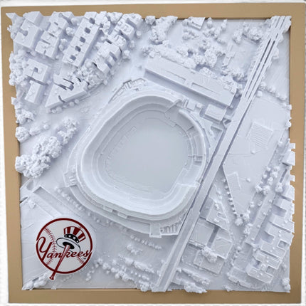 New York Yankees — Yankee Stadium 3D Topographical Stadium Wall Art | 12" × 12"