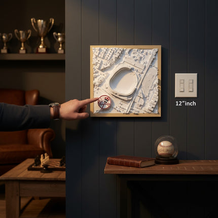 New York Yankees — Yankee Stadium 3D Topographical Stadium Wall Art | 12" × 12"