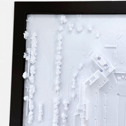 Raymond James Stadium 3D map in light natural wood frame
