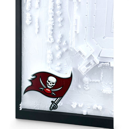 Tampa Bay Buccaneers — Raymond James Stadium 3D Topographical Stadium Wall Art | 12" × 12"