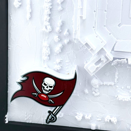 Raymond James Stadium 3D map displayed as wall art