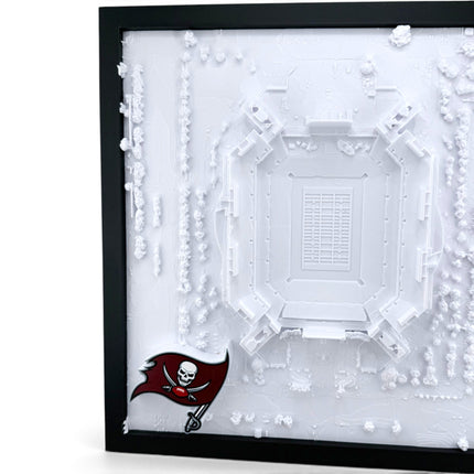 Tampa Bay Buccaneers — Raymond James Stadium 3D Topographical Stadium Wall Art | 12" × 12"