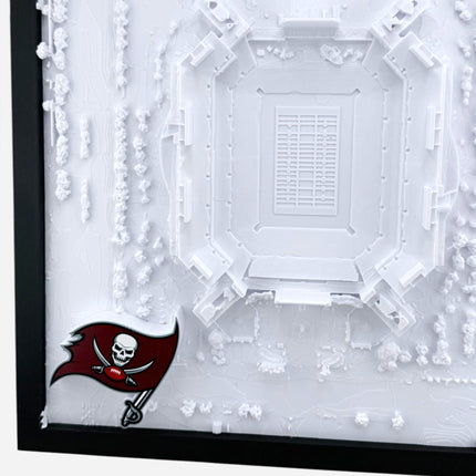 Raymond James Stadium 3D map frame corner detail