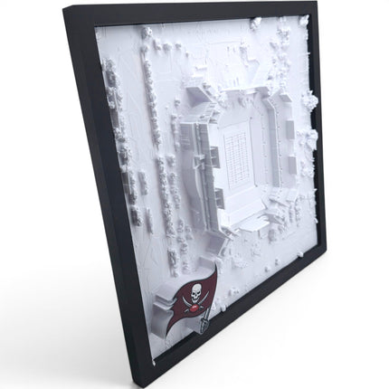 Tampa Bay Buccaneers — Raymond James Stadium 3D Topographical Stadium Wall Art | 12" × 12"