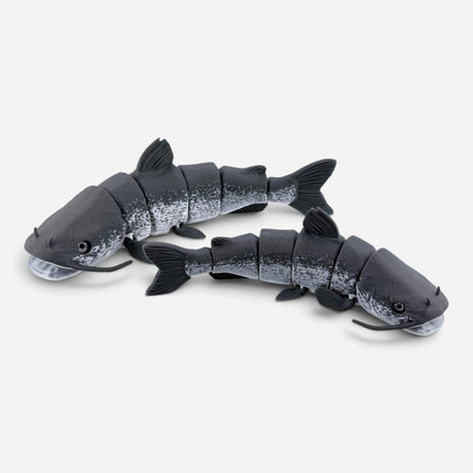 Catfish figurine, articulated 3D printed with glass eyes