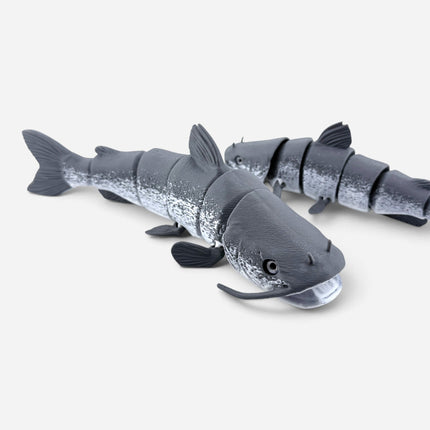 Catfish figurine, articulated 3D printed with glass eyes
