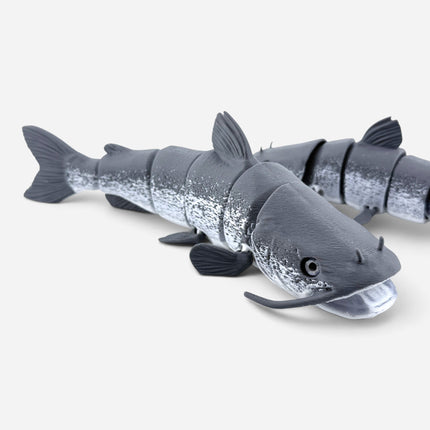 Catfish figurine, articulated 3D printed with glass eyes