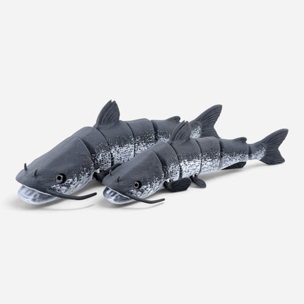 Catfish figurine, articulated 3D printed with glass eyes