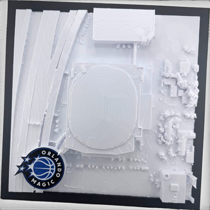 Kia Center 3D map in matte black frame