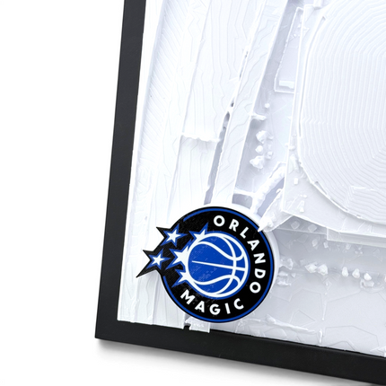 Kia Center 3D map in light natural wood frame