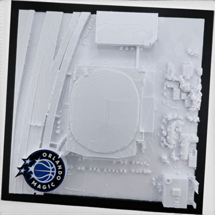 Orlando Magic Kia Center 3D Topographical Map — Personalized NBA Fan Gift Wall Art