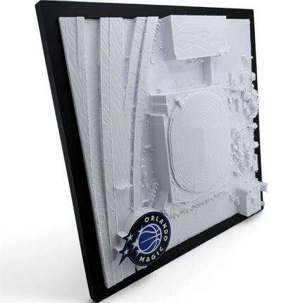 Orlando Magic — Kia Center 3D Topographical Stadium Wall Art | 12" × 12"