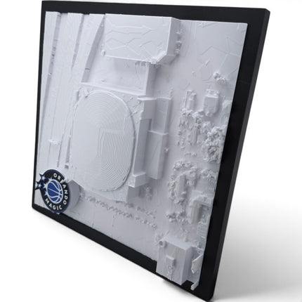 Orlando Magic — Kia Center 3D Topographical Stadium Wall Art | 12" × 12"