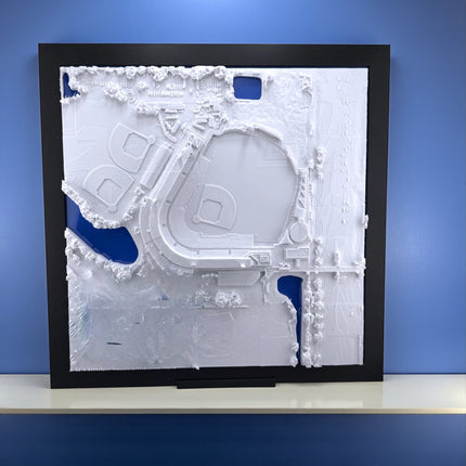 MLB Baseball Arena Topographical Map Art – Custom Design