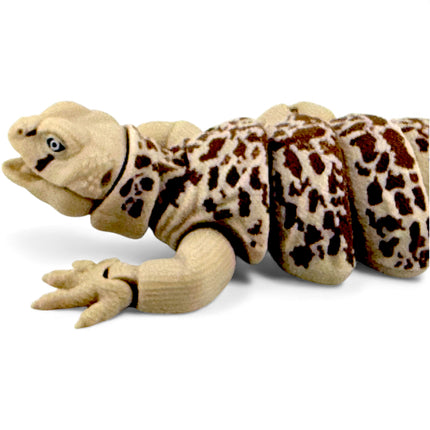 3D Printed Uromastyx Lizard – Beige with Brown Markings (14 Inches Long)