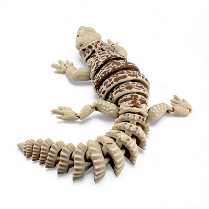 3D Printed Uromastyx Lizard – Beige with Brown Markings (14 Inches Long)