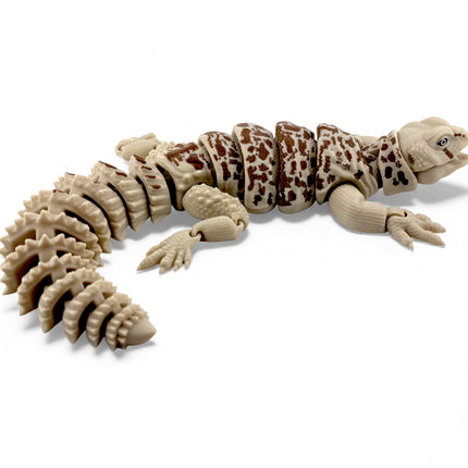 3D Printed Uromastyx Lizard – Beige with Brown Markings (14 Inches Long)