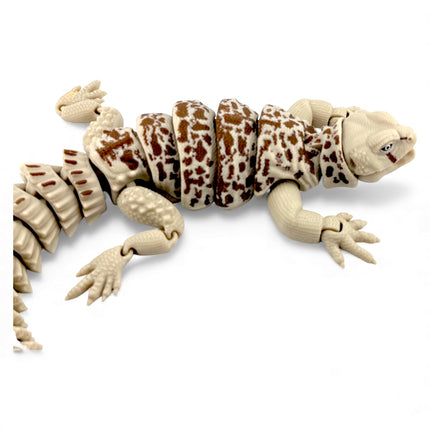 3D Printed Uromastyx Lizard – Beige with Brown Markings (14 Inches Long)