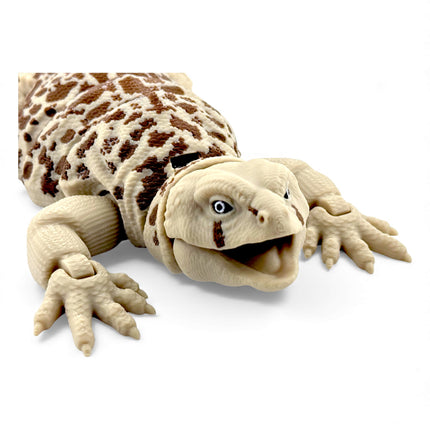 3D Printed Uromastyx Lizard – Beige with Brown Markings (14 Inches Long)