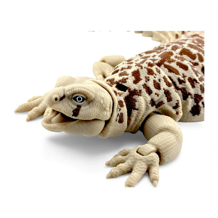 3D Printed Uromastyx Lizard – Beige with Brown Markings (14 Inches Long)