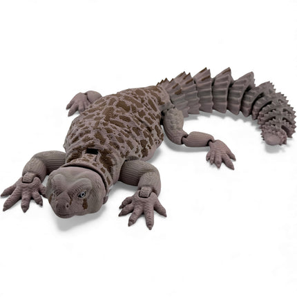 3D Printed Uromastyx Lizard – Natural Brown Gradient with Dark Brown Markings (14 Inches Long)